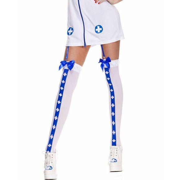 Music Legs Nurse‎ Medic Thigh high - Picture 1 of 1